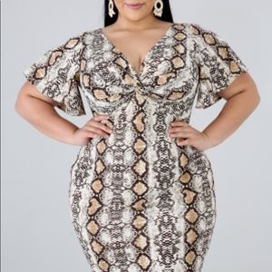 Snake Print Dress